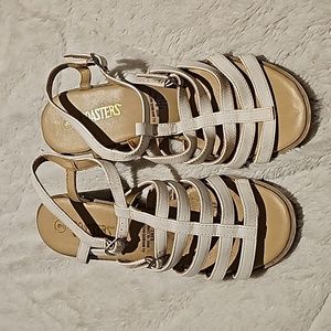 90s Coasters White Chunky Heels